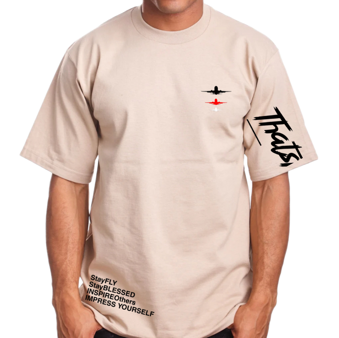 ThatsFly Apparel® Logo T-Shirt BRW (Khaki)