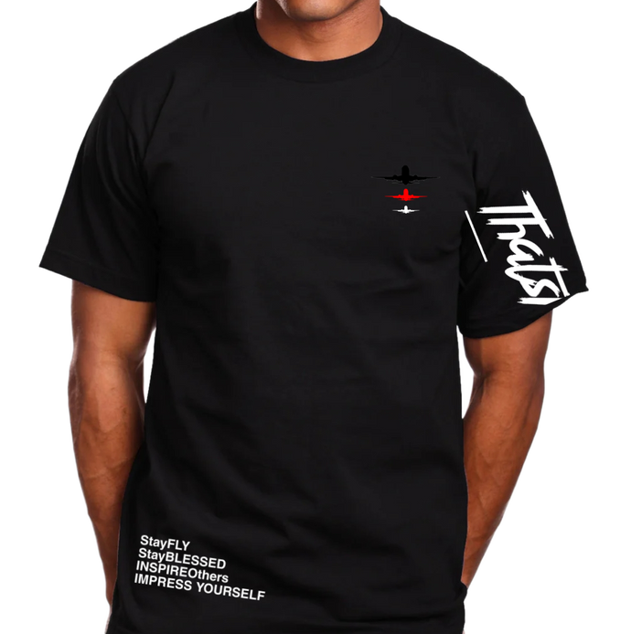 ThatsFly Apparel® Logo T-Shirt BRW (Black)