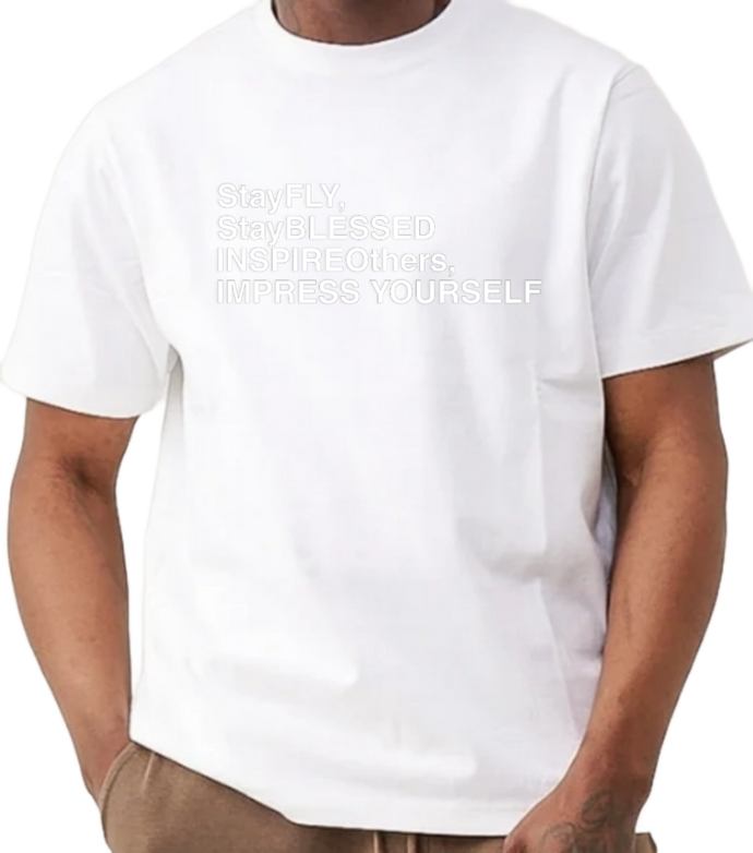 ThatsFly Apparel® Logo 10 OZ Heavyweight White Shirt