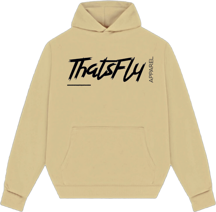 ThatsFly Apparel® Logo Oversized Hoodie Khaki/Black